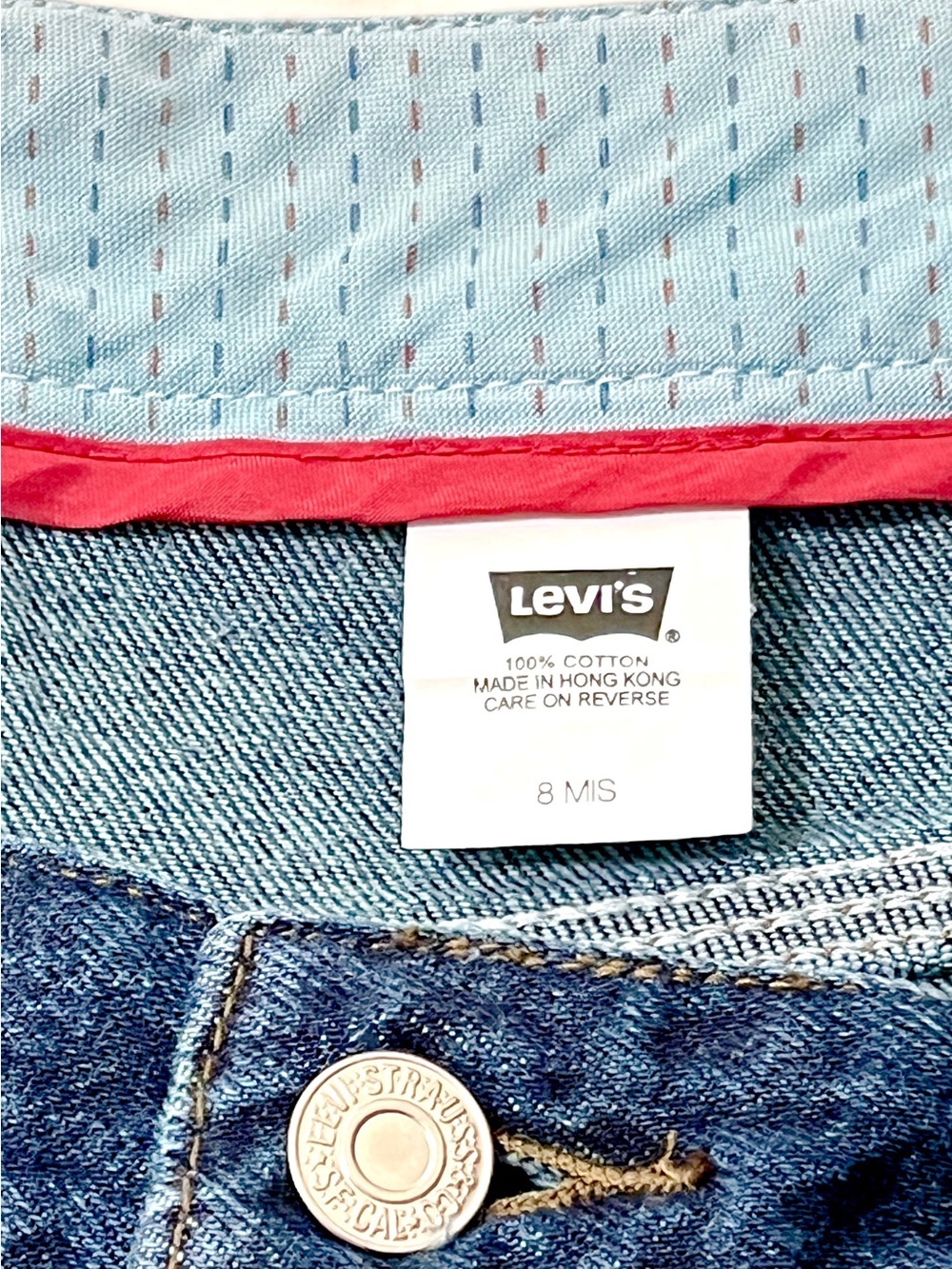 RARE VINTAGE LEVI’S HIGH-WAISTED UTILITY DENIM SKIRT - Picture 4 of 4